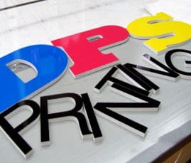 Letras corpóreas, letras recortadas en PVC, Porexpán y vinilo